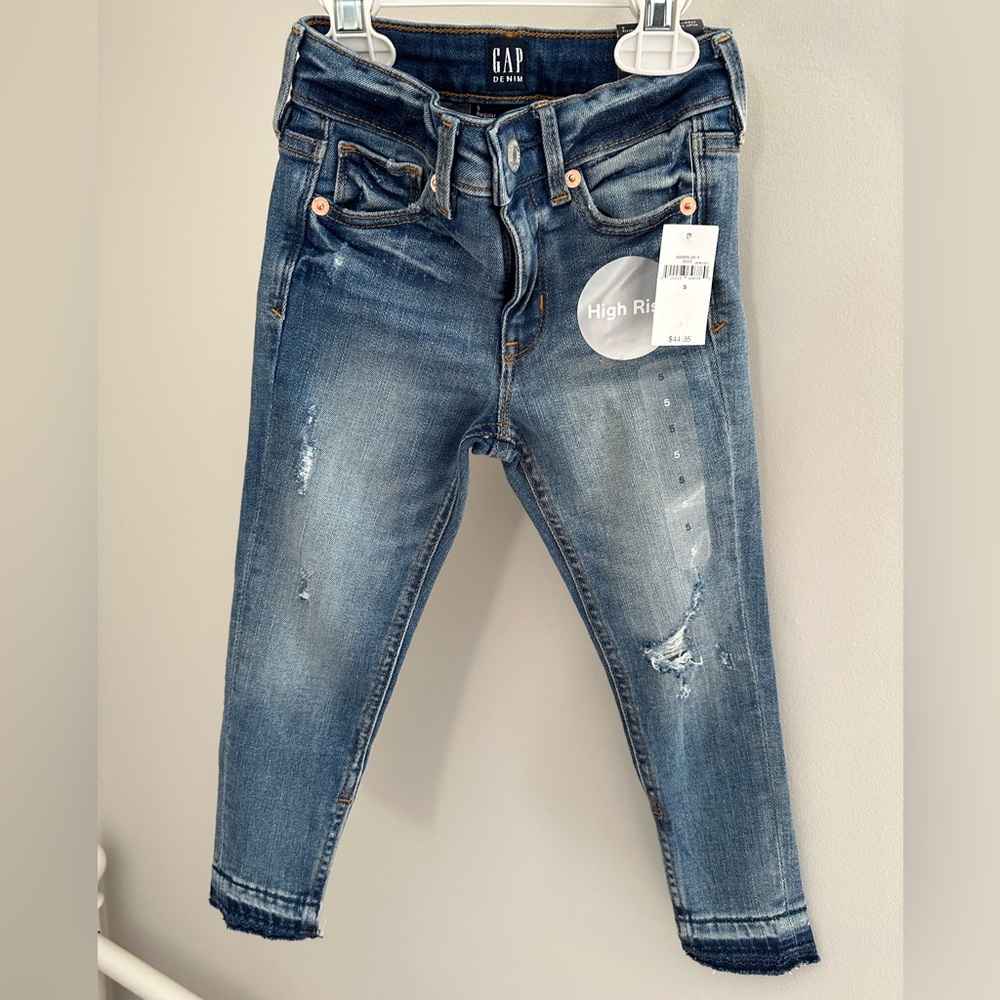 NWT Gap denim girls size 5 high rise high stretch jegging ankle